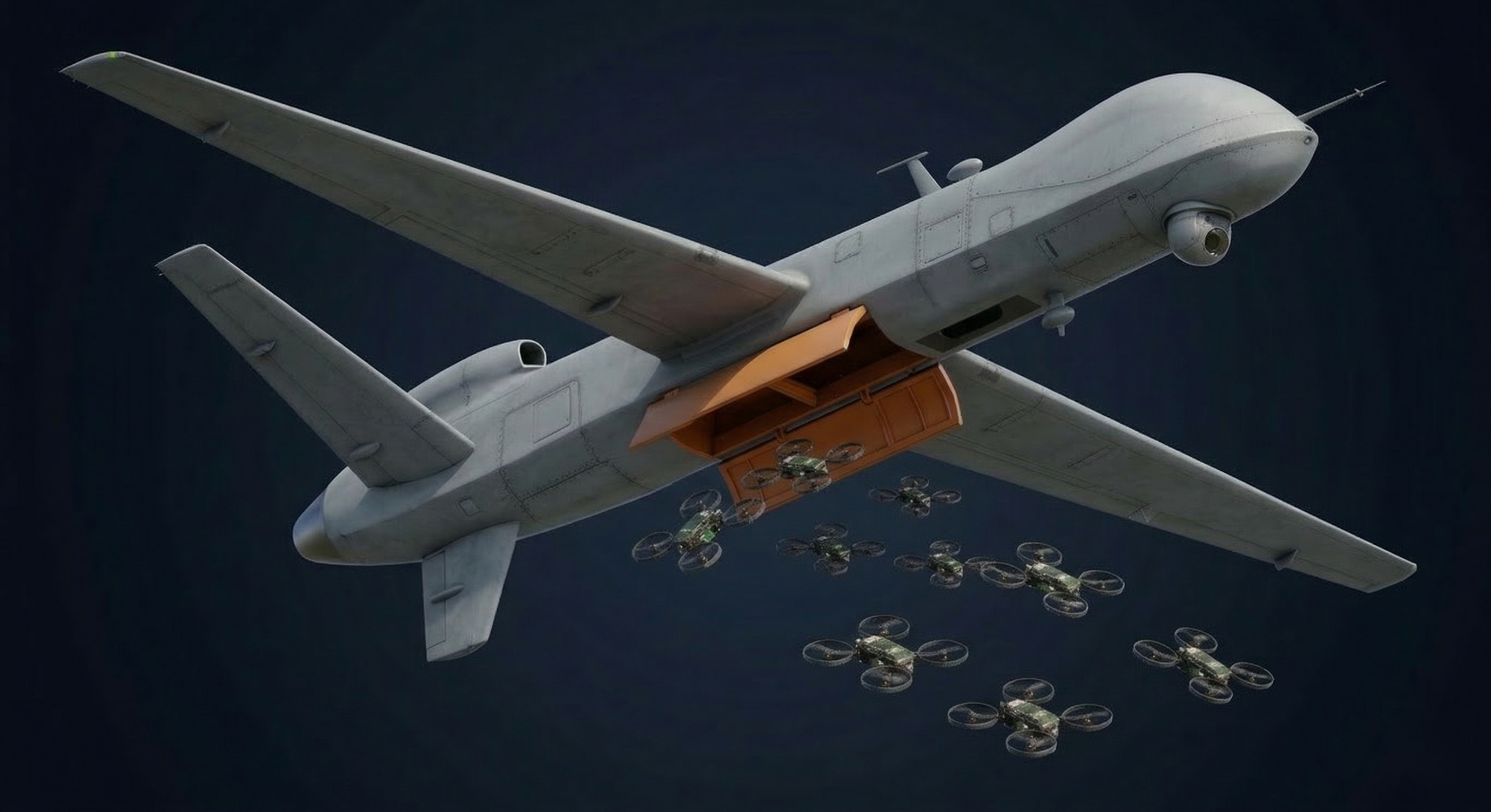 OWA carrier with NEST module deploying Mosquito submunitions